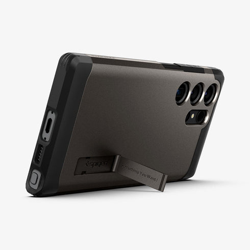 ACS05623 - Galaxy S23 Ultra Case Tough Armor in black showing the back